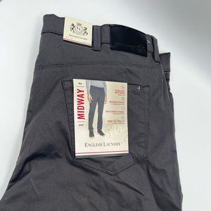 Gray slimmer straight leg slacks